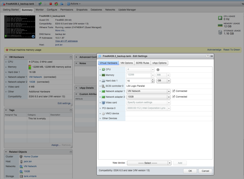 De-virtualizing and migrating FreeNAS